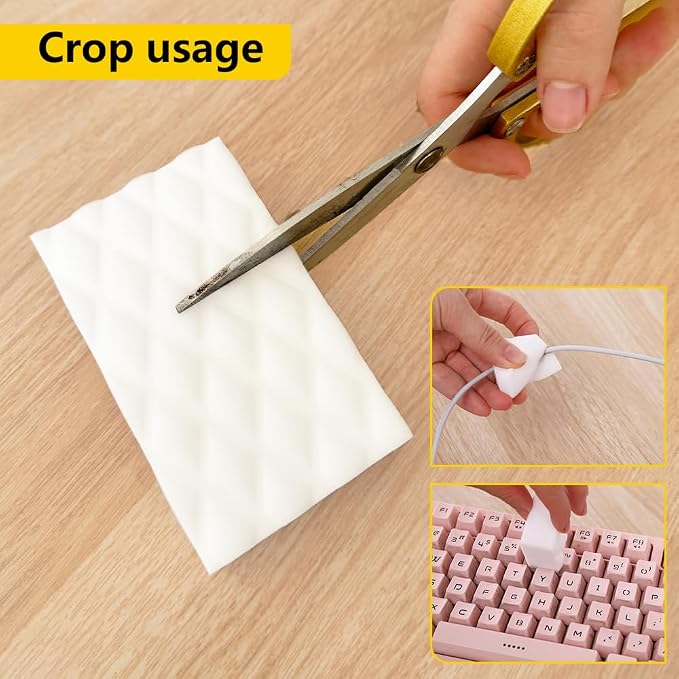 Magic Sponge Erasers, 100 Pack 2X Density Melamine Foam Pads - Image 5