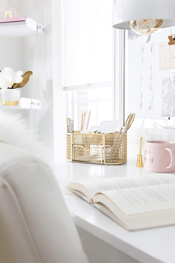 BLU MONACO | Gold Desk Organizer Set - Image 4