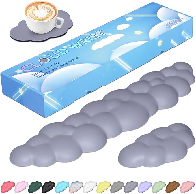 JIKIOU Upgrade Leather Cloud Keyboard Wrist Rest, Cloud Wrist Rest by JIKIOU