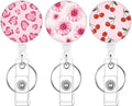 BESARME 3 Pack Badge Reels Retractable Badge Clip by BESARME