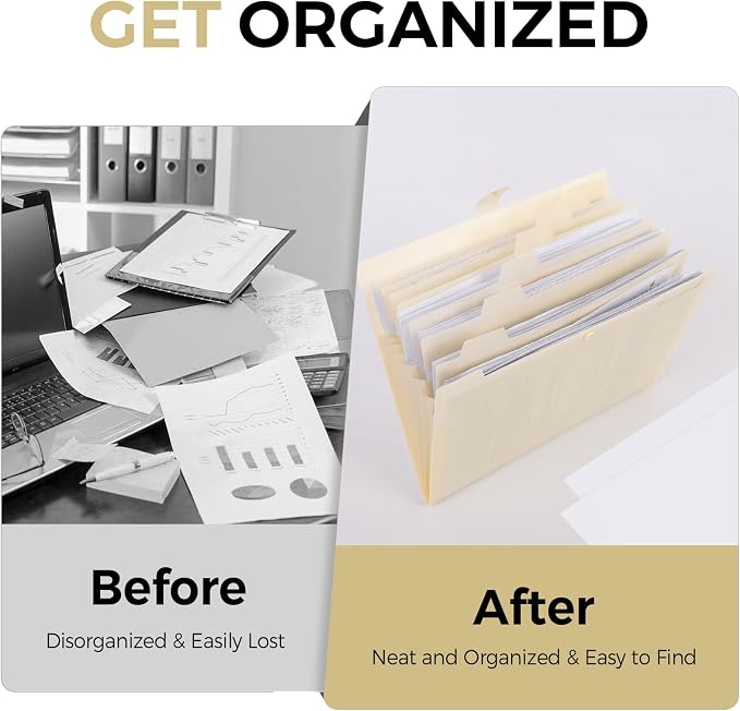 SKYDUE Expanding File Folder, Accordion File Organizer - Image 6