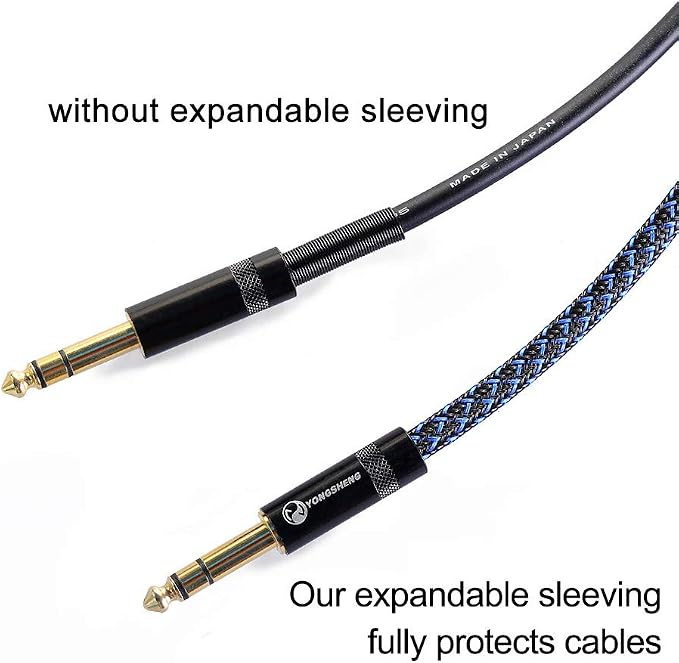 100ft - 1/4 inch PET Expandable Braided Sleeving – BlackBlue – Alex Tech - Image 2