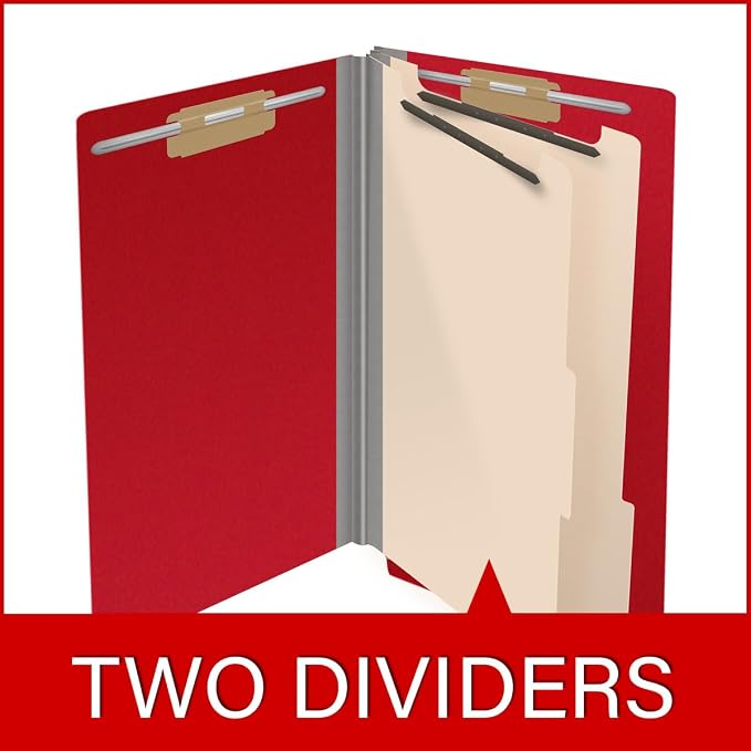 Ecom Folders End Tab Pressboard Classification Folders | Legal Size 25 Pt Stock - Image 8