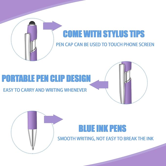 6 Pcs Blue Ink Ballpoint Pen - Image 3
