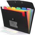Accordian File Organizer 7 Pocket Expanding File Folder by RIEJIN
