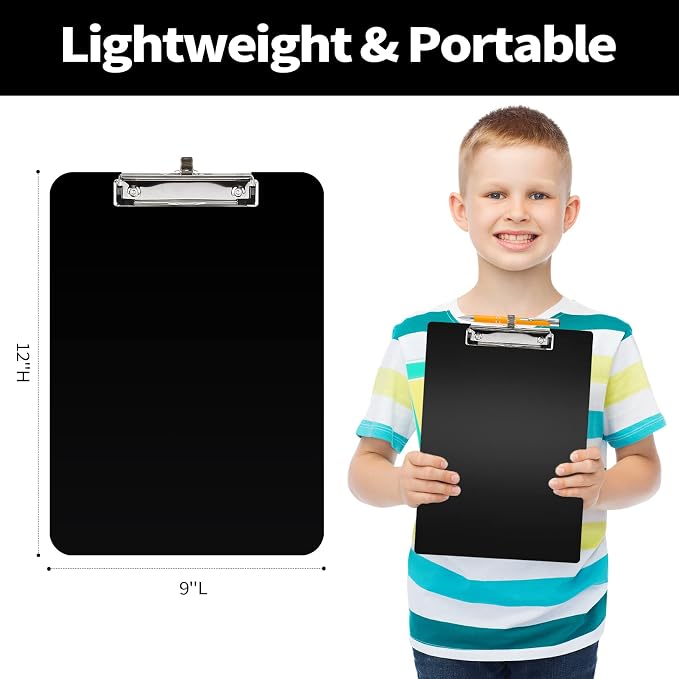 Sooez Plastic Clipboard with Pen Holder, Clip Boards 8.5x11 with Low Profile - Image 4