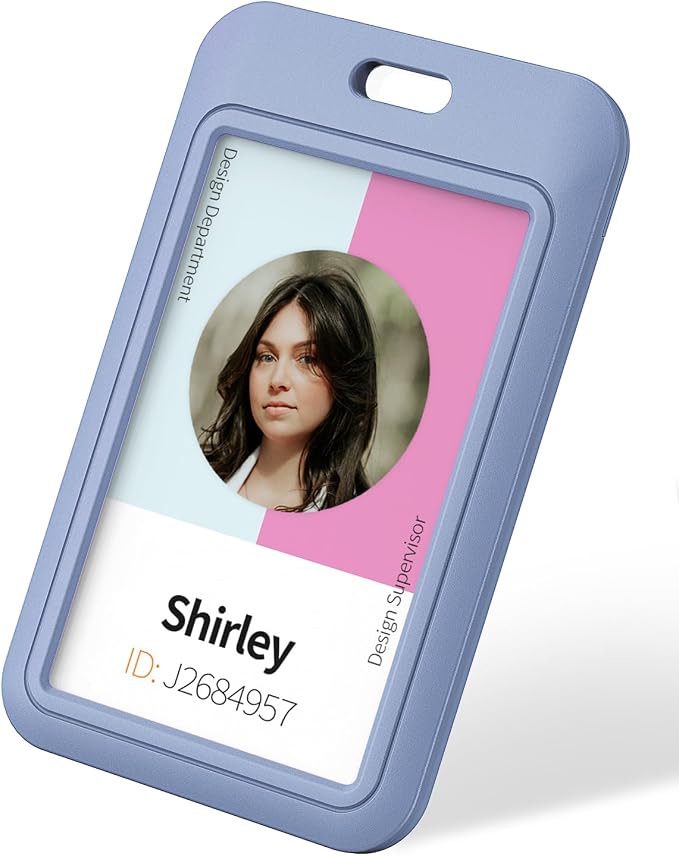 Uniclife 3 Pack Sliding ID Badge Holder Vertical Hard Plastic Case by UnicLife