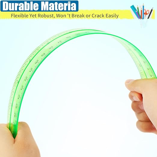 200 Pcs Rulers Bulk, 12 Inch Plastic Assorted Color Clear Rulers - Image 4
