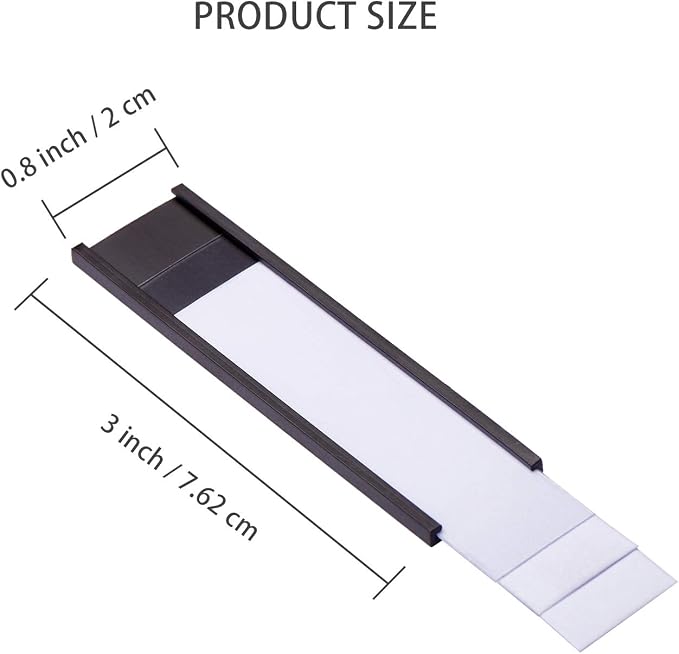 Magnetic Label Holders with Magnets, Data Card Holders with Clear Plastic - Image 2