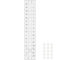 Acrylic Quilters Ruler, Sewing Ruler, 3-Inch by 17-Inch, Non Slip Rings 15 by VPVPV