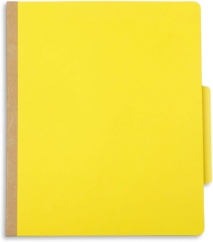 10 Yellow Classification Folders, 2 Divider, 2 Inch Expansions, Durable 2 - Image 4