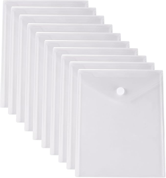 8.5 x 11 Vertical Clear Letter Sized Plastic Envelopes Document File Storage by YESSART