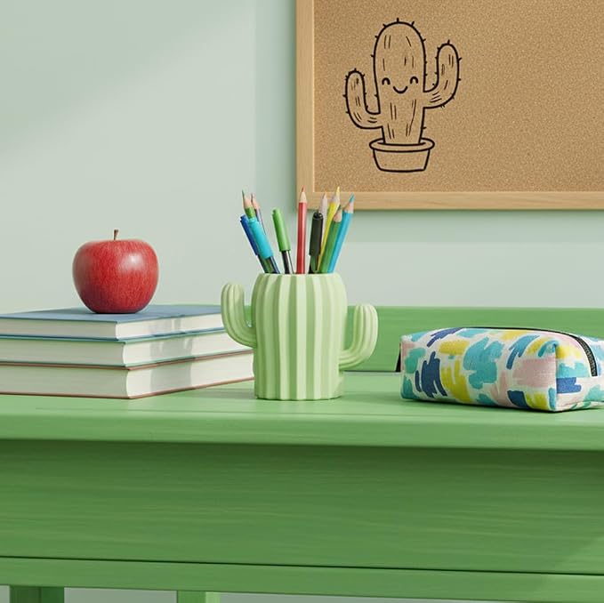 Silicone Pen Holder Cactus Cute Pencil Holder Cup Pot - Image 6