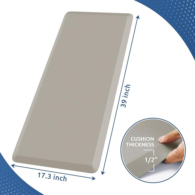 KitchenClouds Kitchen Mat Cushioned Anti Fatigue Kitchen Rug 17.3"x39" Water - Image 2