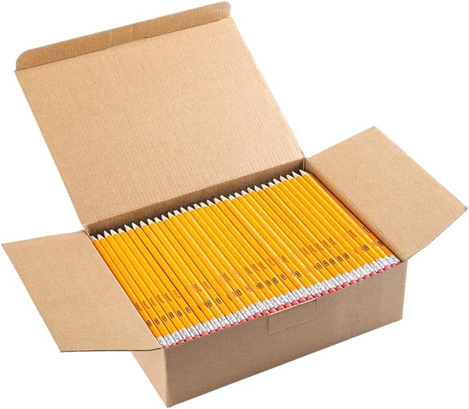 Madisi Wood-Cased #2 HB Pencils Bulk, Pre-sharpened | Box of Number 2 Pencils by Madisi
