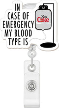 Funny Diet Drink Badge Reel, My Blood Type is Diet Soda Badge Holder by JAROLYDIAN