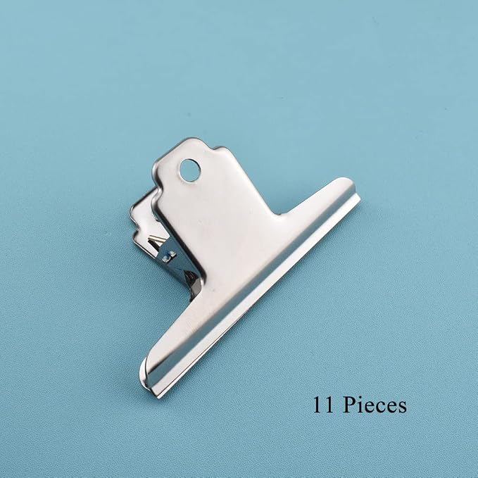 HAHIYO 4inch Silver Bulldog Clips Metal File Hinge Binder Clamps Save Space - Image 6