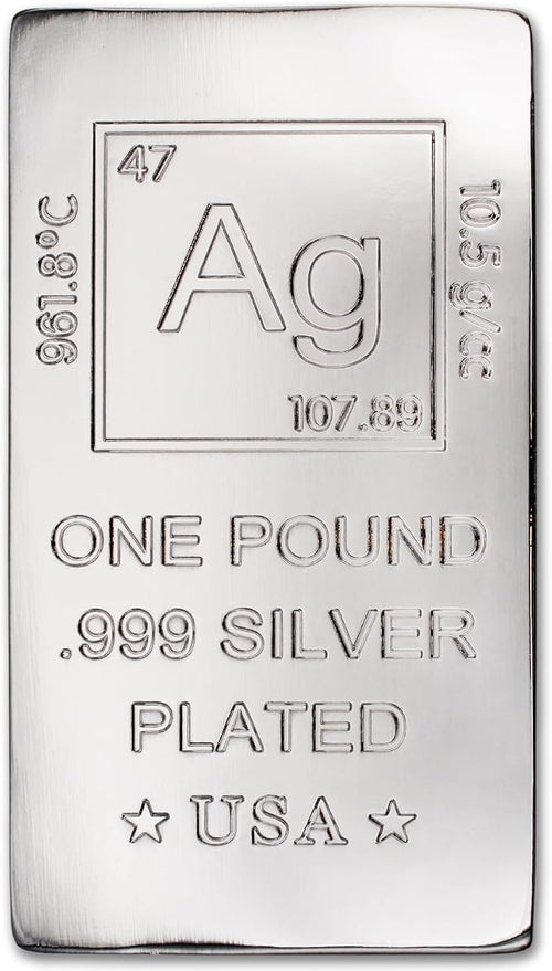 1 lb Silver Plated Bar .999 Pure Paperweight | Element Design - Image 2