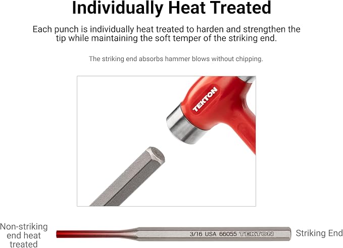 TEKTON 1/16 Inch Pin Punch | 66051 | Made in USA - Image 3