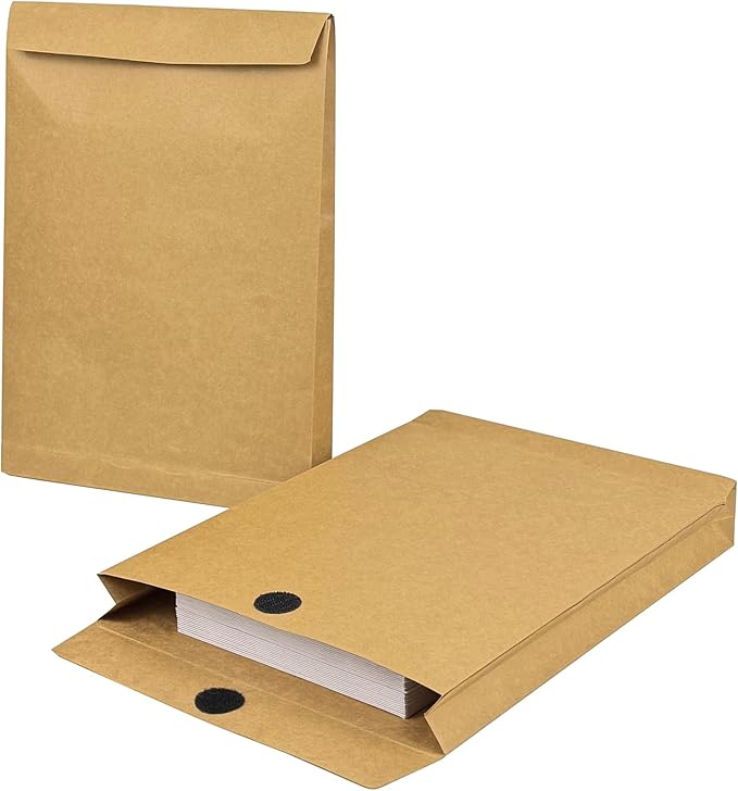 25 Pack Large Expandable Envelopes, 9.3x 13" Big Mailing Envelopes | by NeatHouse