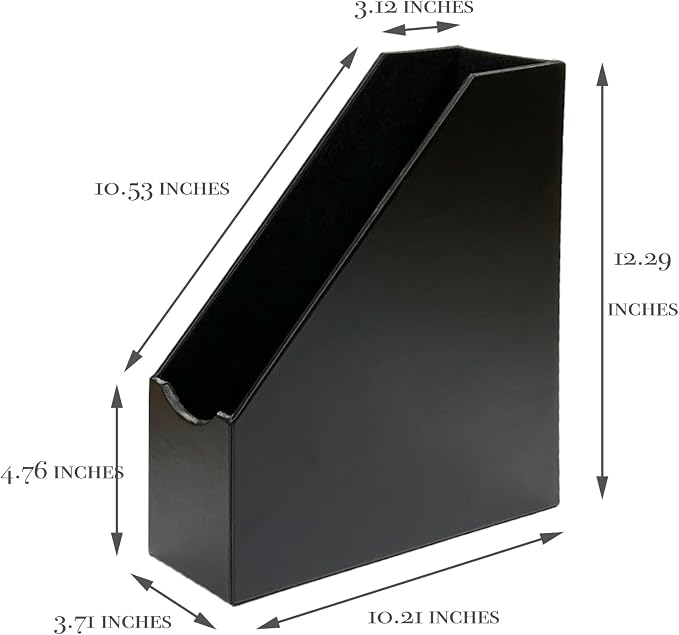 UnionBasic Magazine File Holder, Leatherette Desktop Document Organizer - Image 5