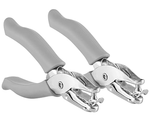 Single Hole Punch Metal Grey, 1/4” Hole Puncher by Enday