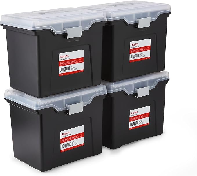 STAPLES File Box File Portable Tote, Letter Size by Staples