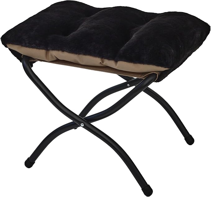 15" Folding Ottoman, Foldable Footrest Stool, Portable Small Foot Stool by MordchilHF