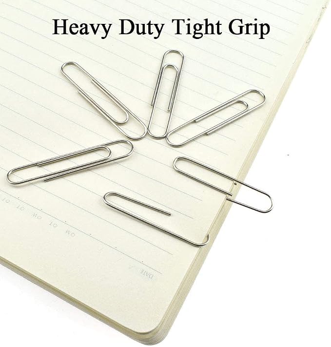 Vinaco Paper Clips Smooth Silver, 100 Pack Paper Clips Large 2Inch, Durable & - Image 5