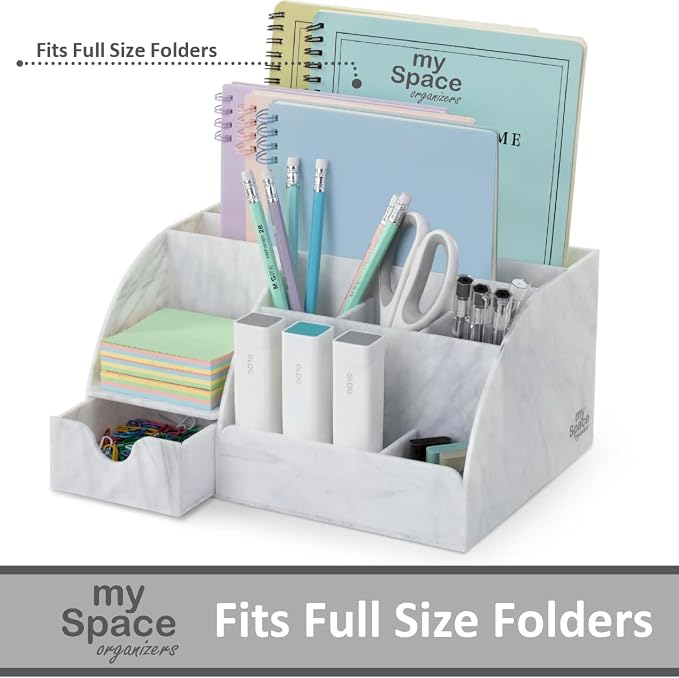 My Space Organizers Marble Desk Organizer - Image 3