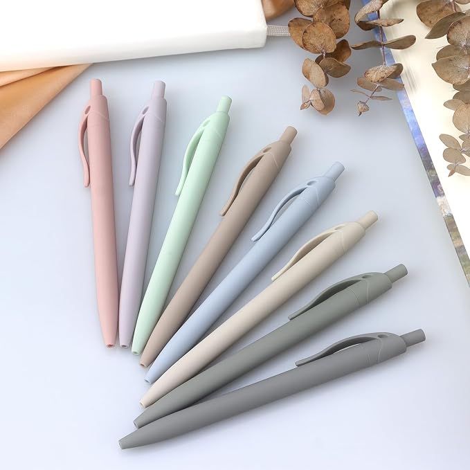 Bribobo 8-Pack Retractable Ballpoint Pens, Smooth Writing, Comfortable Grip - Image 7