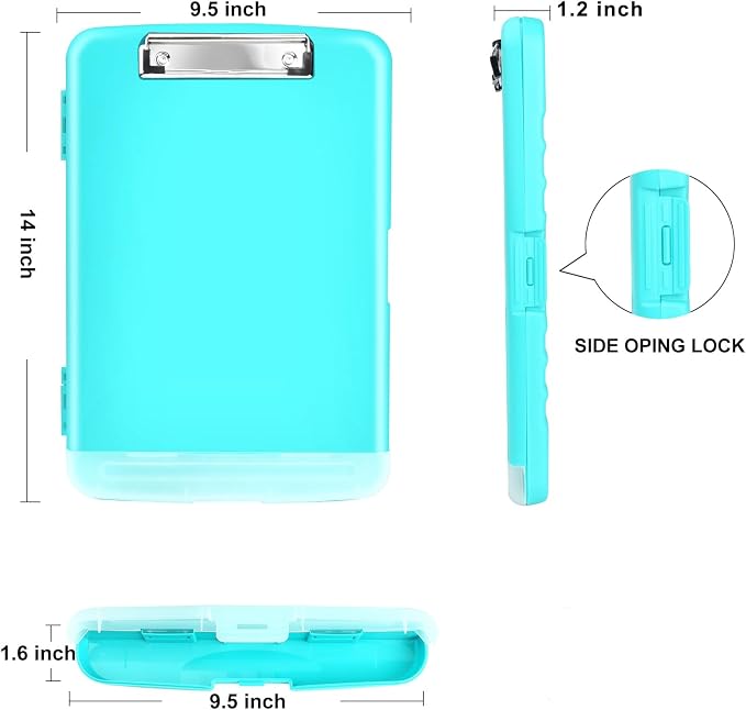 Plastic Clipboard with Storage, Clip Boards 8.5x11 with Pen Holder, A4 Nursing - Image 5