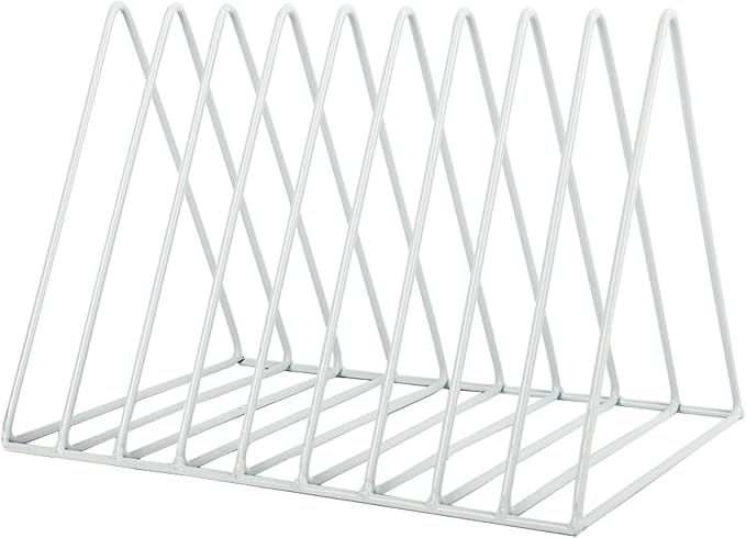 EASEPRES Vinyl Record Holder Storage, 9 Slot Metal Magazine Book Album Display by EASEPRES
