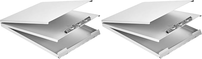Amazon Basics Aluminum Form Holder Storage Clipboard, 12.5" x 9" Silver by AmazonBasics