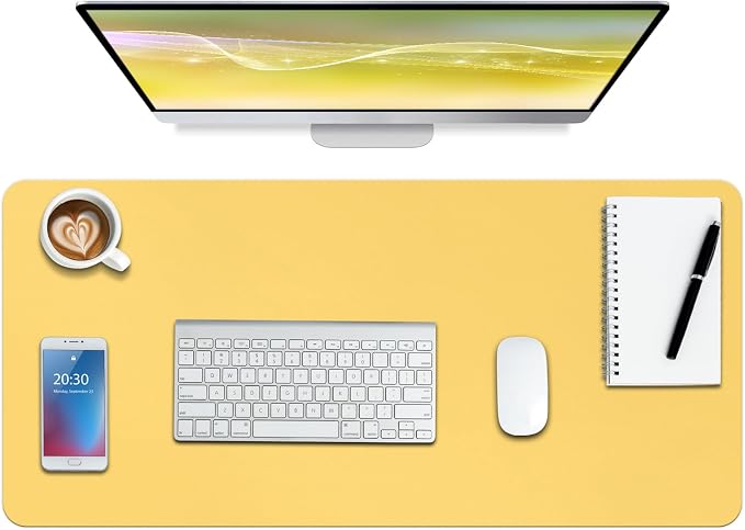 Boutilon Leather Desk Pad Protector, Non-Slip Mouse Pad, Laptop Desk Pad by Boutilon