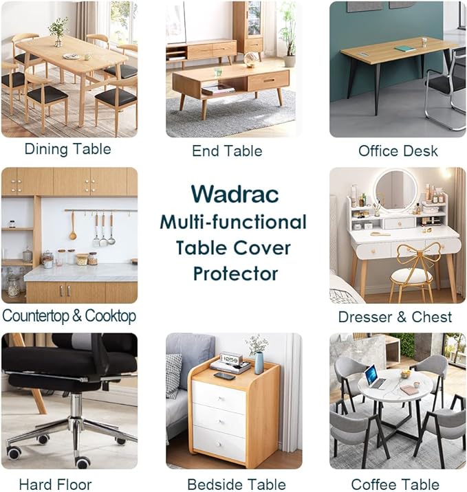 Square 34x34 Inches Table Protector Clear Plastic PVC Table Cloths Cover Mat - Image 3