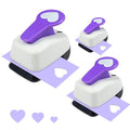 Heart Punch Set, 3/8 Inch, 5/8 Inch, 1 Inch Heart Hole Punches Set by noonimum