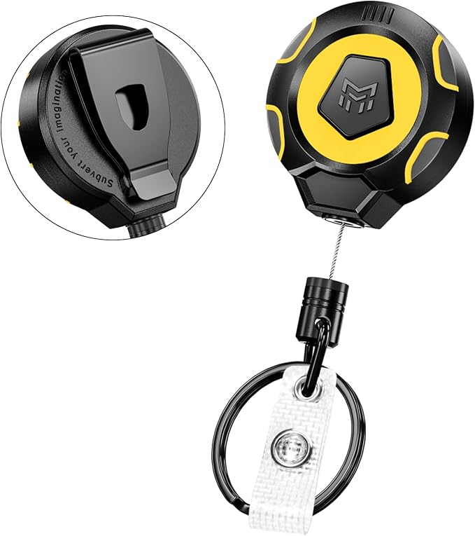 MNGARISTA Heavy Duty Retractable Badge Reel, 10 oz 31.5'' Keychain | heavy duty by MNGARISTA