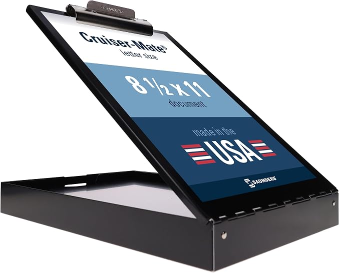 Saunders Cruiser-Mate Black Aluminum Clipboard by Saunders