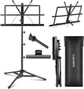 CAHAYA Portable Sheet Music Stand: Dual Use Desktop Book Holder Folding by CAHAYA