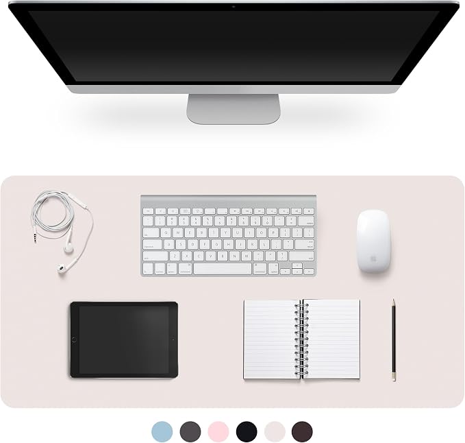 CADONO Leather Desk Pad Protector, Non-Slip PU Leather Large Mouse Pad by CADONO