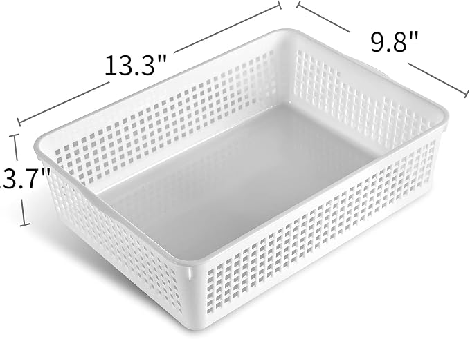 Eslite A4 Size Plastic Storage Basket, Desktop File Paper Letter Organizer Tray - Image 6