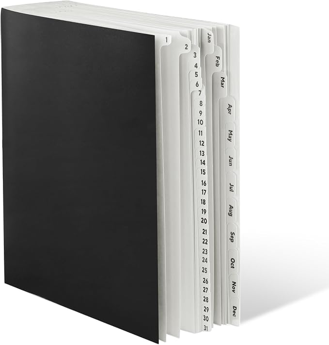 Amazon Basics Expandable Desktop File Sorter, Daily & Monthly Paper Organizer by AmazonBasics