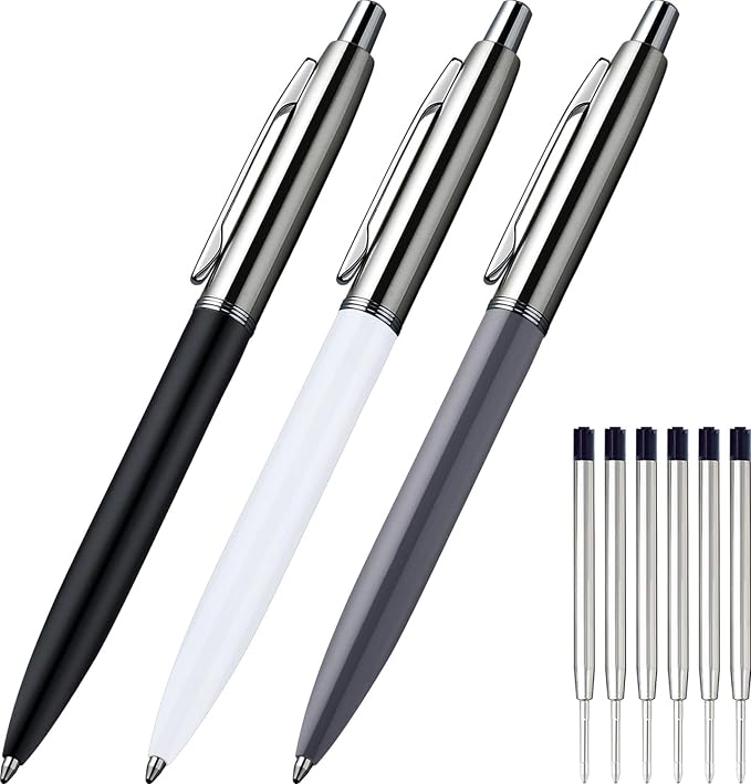ChaoQ Ballpoint Pen, for Gift, 1.0mm Medium Point Black Ink, 6 Extras by ChaoQ