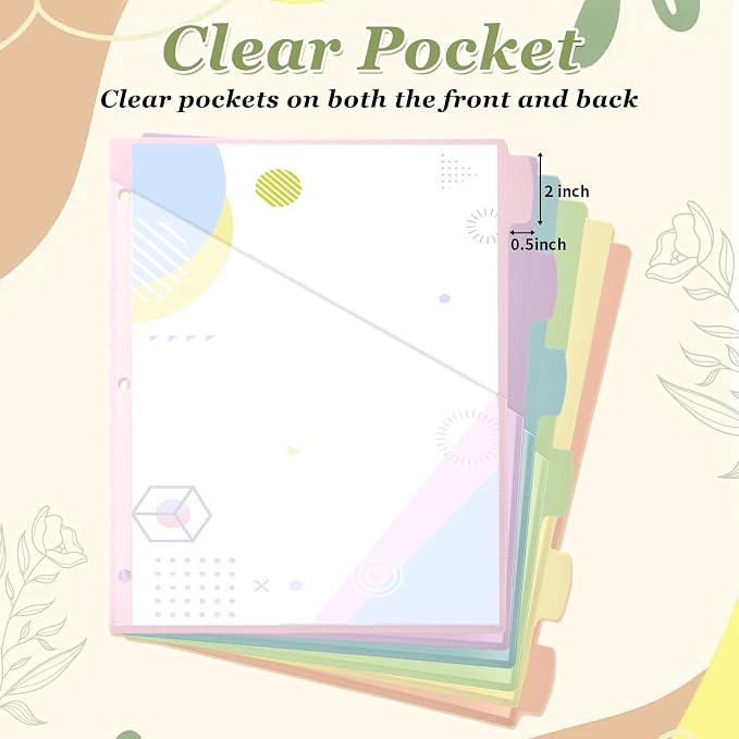 Epakh 24 Pcs Binder Dividers for 3 Rings Binders Index Dividers - Image 4