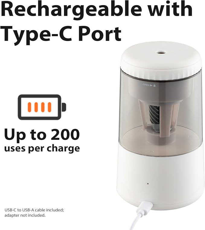 SUNZO Electric Pencil Sharpener, Fully Automatic Sharpener - Image 3