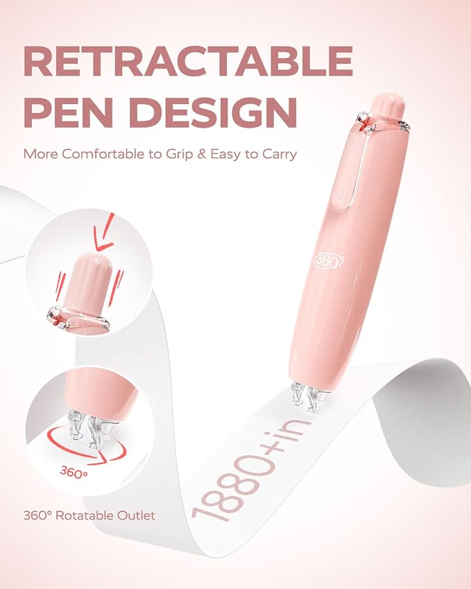 Four Candies Refillable Retractable White Correction Tape, School Supplies - Image 3