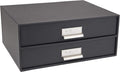 Bigso Box of Sweden Birger 2-Drawer Fiberboard Label Frame Document Letter Box by Bigso