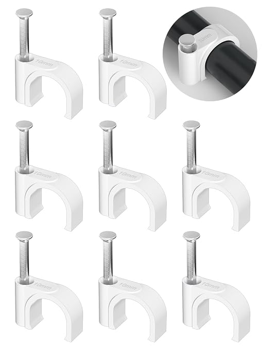 Jadaol Cable Clips 100Pcs 10mm Nail in Clips by Jadaol