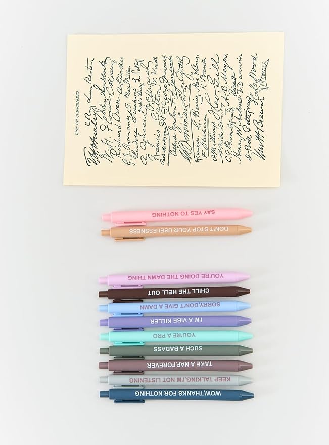 Cityhermit Funny Pens Set for Adults, Swear Word Daily Ballpoint Pen, Premium - Image 4